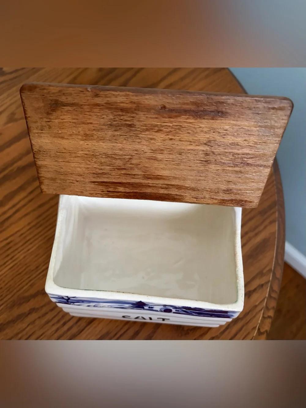 Vintage Delft-Style Salt Box Made in Germany